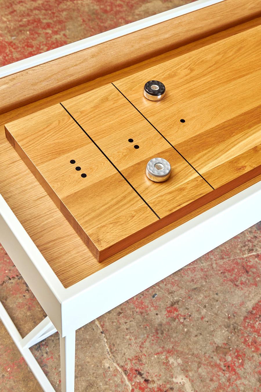 custom made shuffleboard table - wood surface